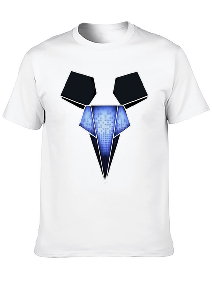 Camiseta Negra con Diseño Gráfico Abstracto