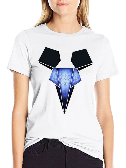 Camiseta Negra con Diseño Gráfico Abstracto