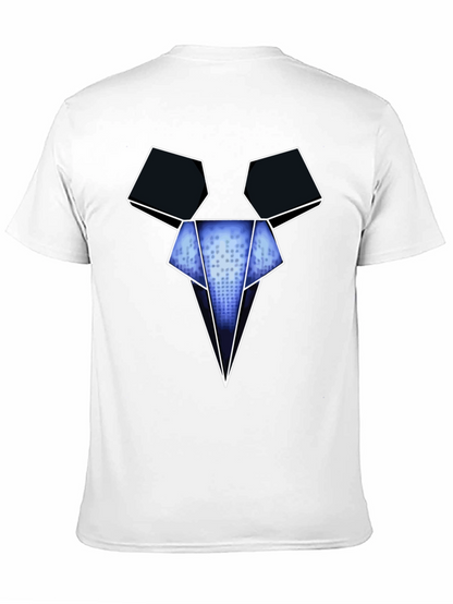 Camiseta Negra con Diseño Gráfico Abstracto