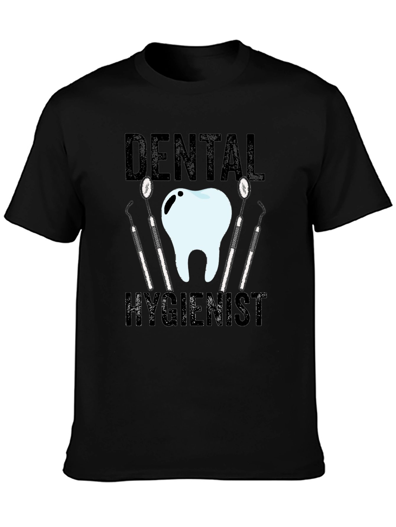 Camiseta Negra Higienista Dental