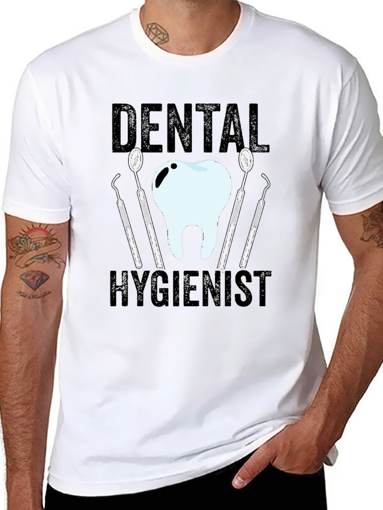 Camiseta Negra Higienista Dental