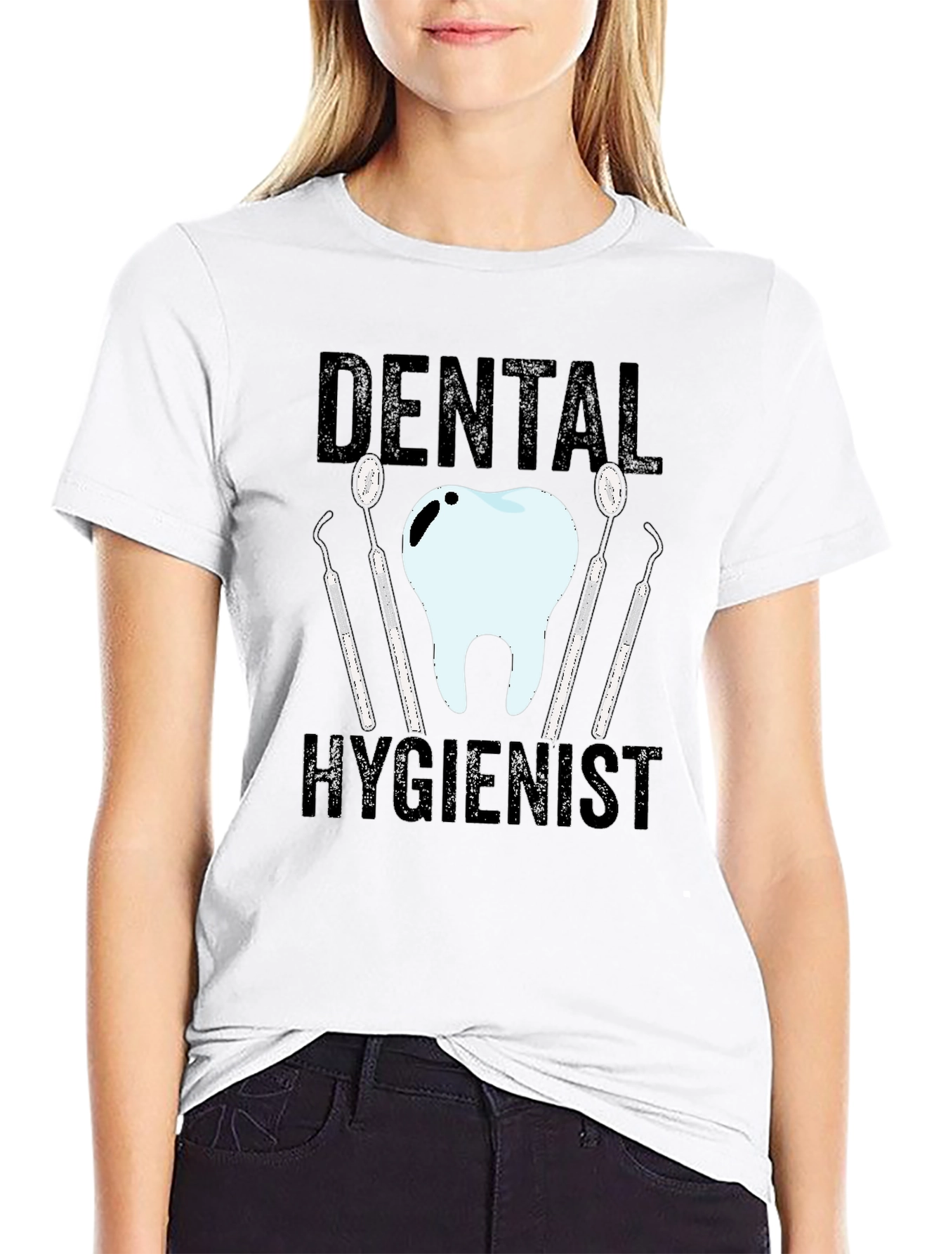 Camiseta Negra Higienista Dental