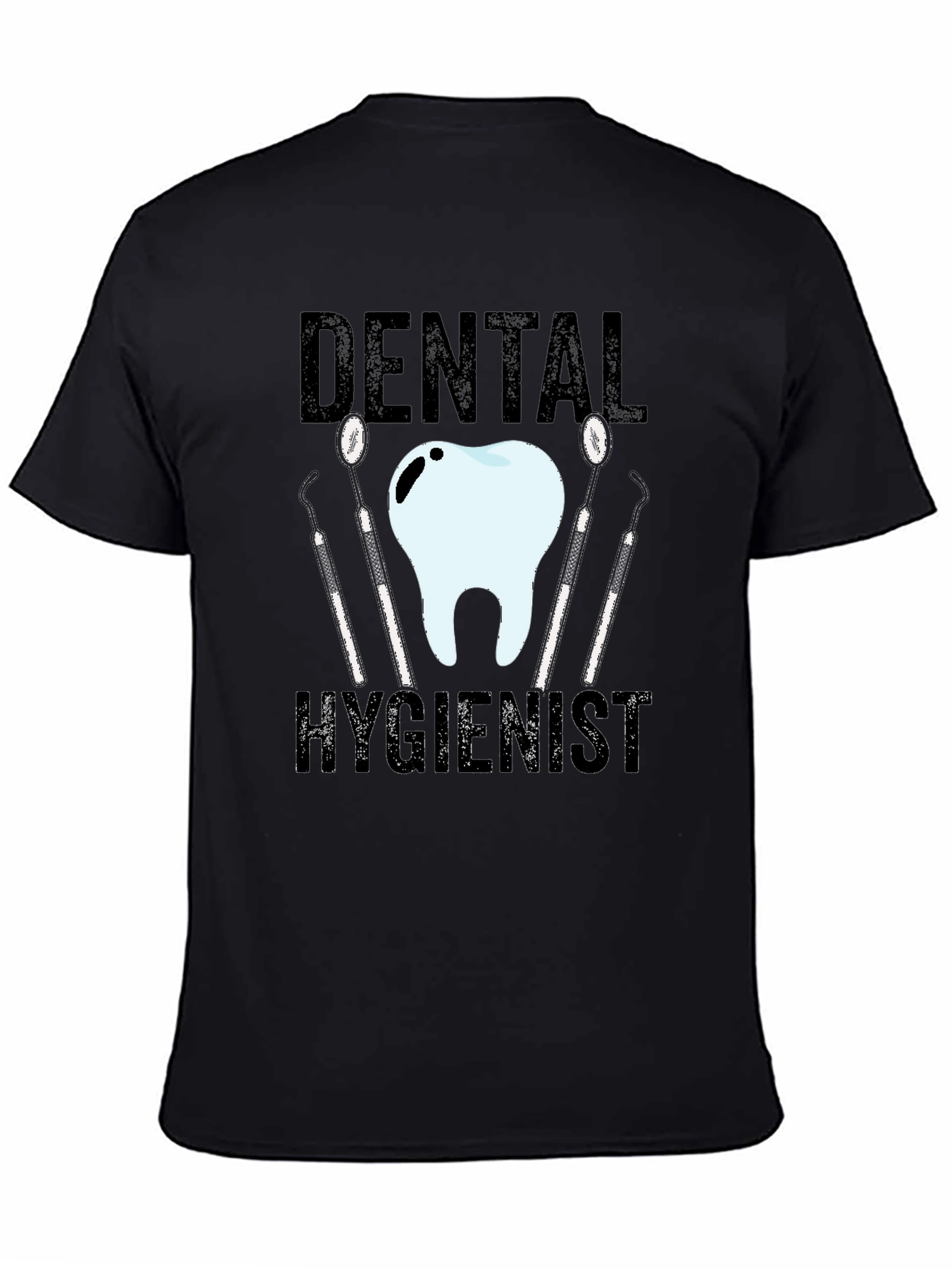 Camiseta Negra Higienista Dental