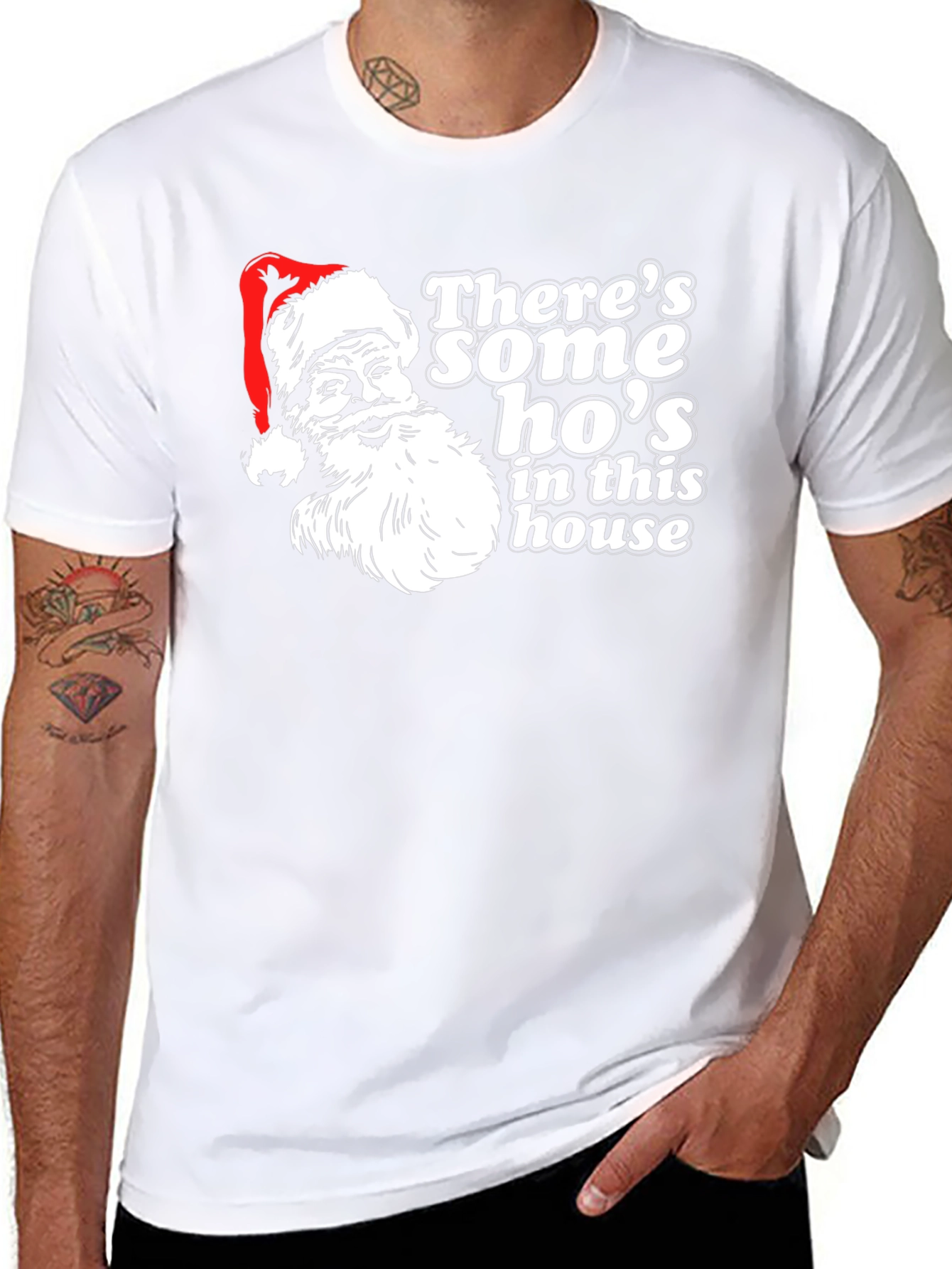 Camiseta Navideña Santa Claus - Hay Algunas Hos Aquí