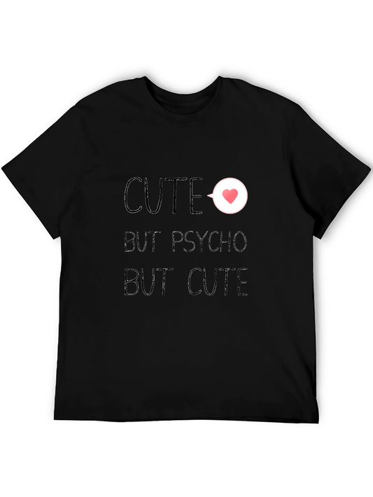 Camiseta Negra Hombre: Cute But Psycho But Cute