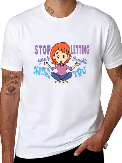Camiseta Negra con Diseño de Meditación