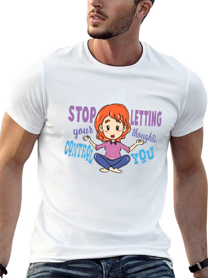 Camiseta Negra con Diseño de Meditación