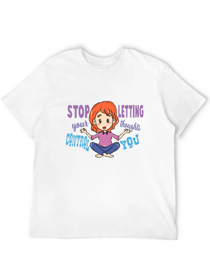 Camiseta Negra con Diseño de Meditación