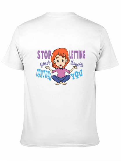 Camiseta Negra con Diseño de Meditación