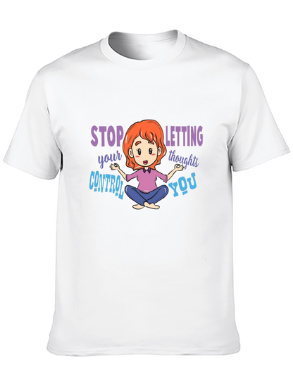 Camiseta Negra con Diseño de Meditación