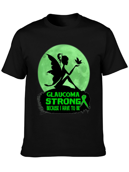 Camiseta Negra Glaucoma Strong Mujer Hada Luna