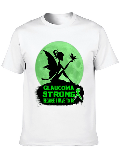 Camiseta Negra Glaucoma Strong Mujer Hada Luna