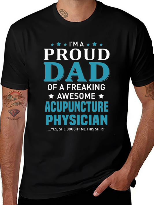 Camiseta Orgulloso Papá Acupuntura - Regalo Día del Padre
