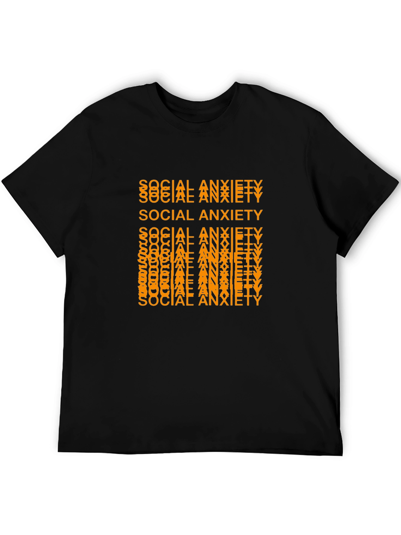 Camiseta Negra con Diseño Social Anxiety