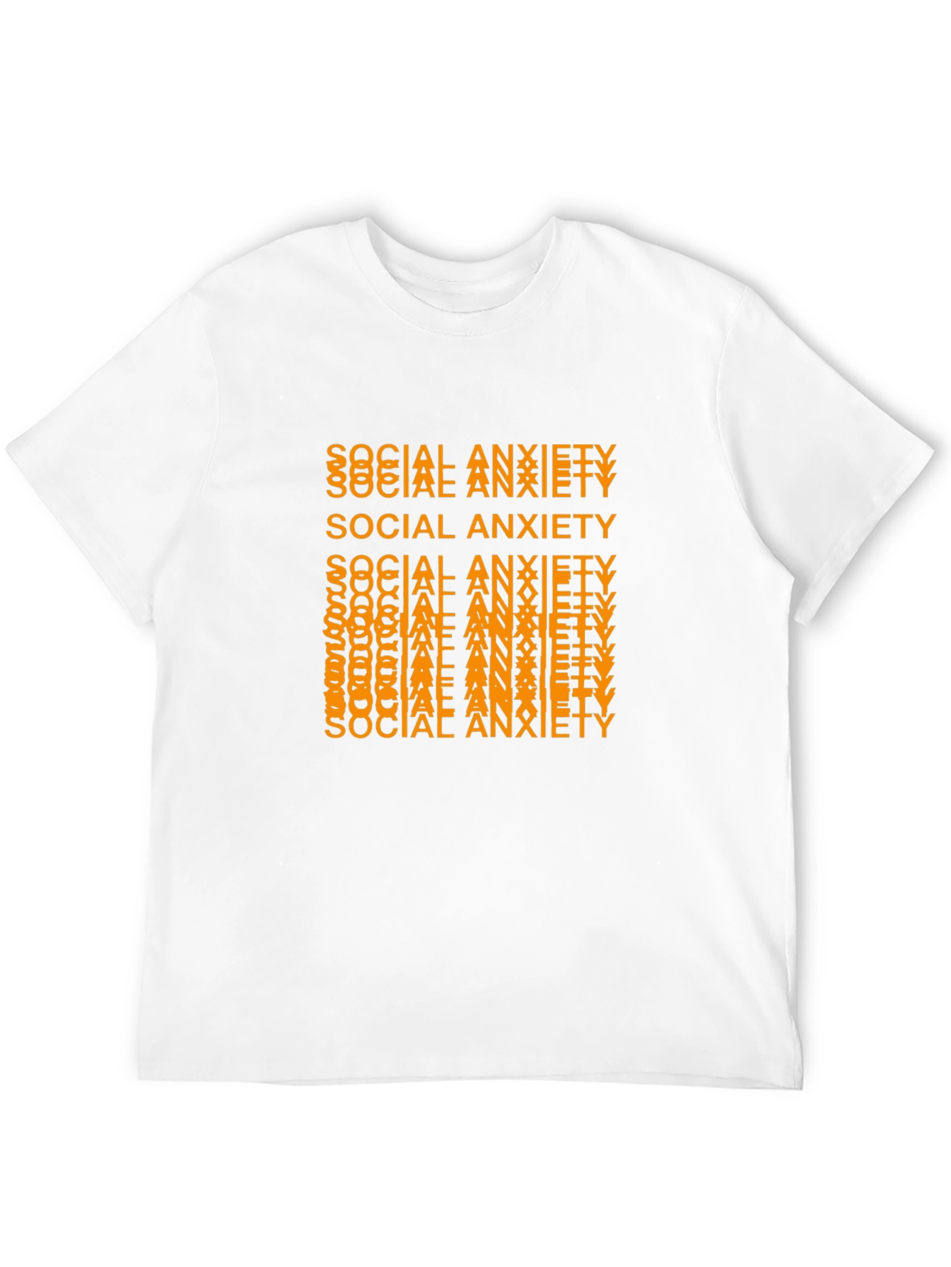 Camiseta Negra con Diseño Social Anxiety