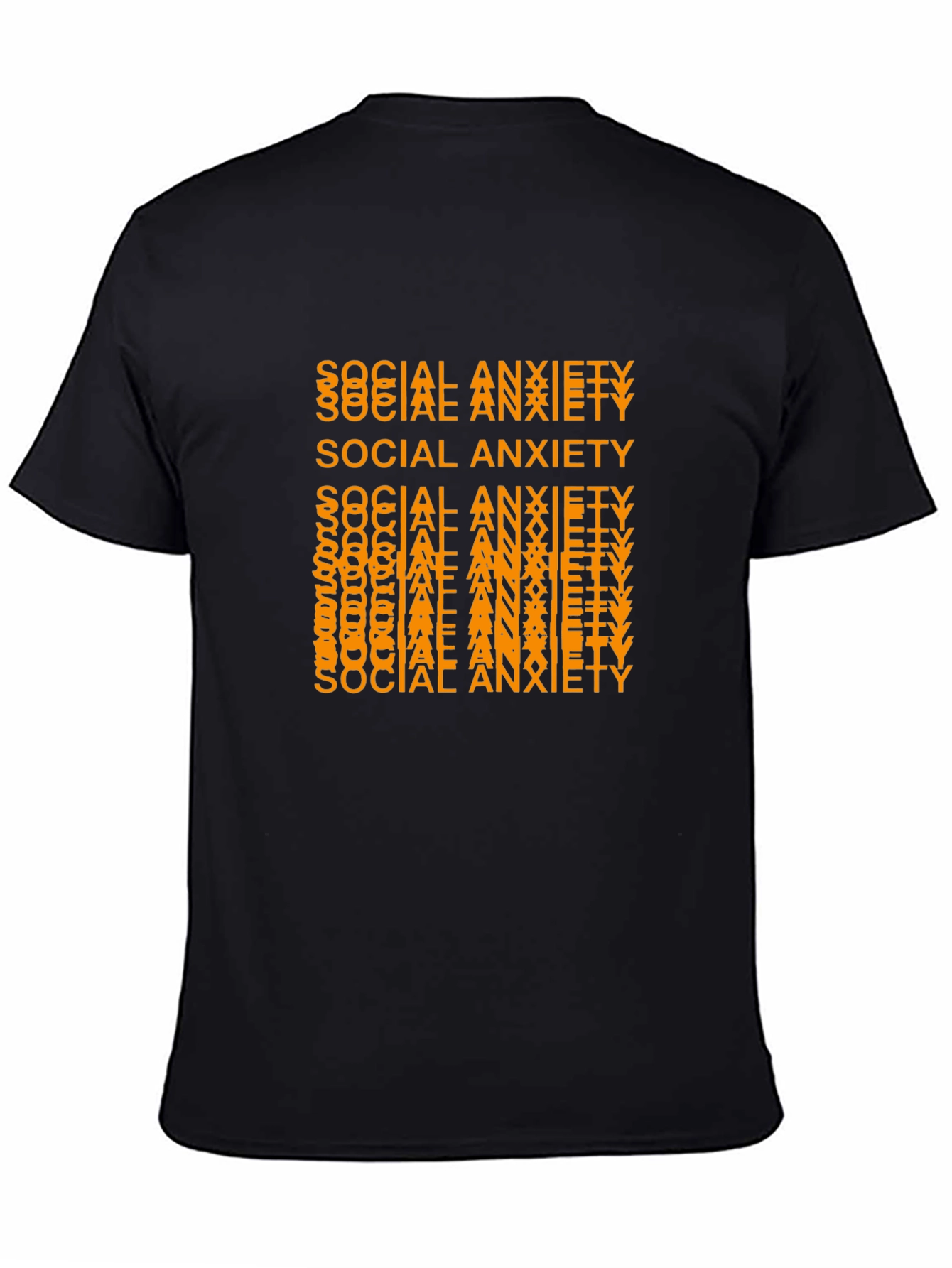Camiseta Negra con Diseño Social Anxiety