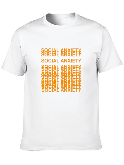Camiseta Negra con Diseño Social Anxiety