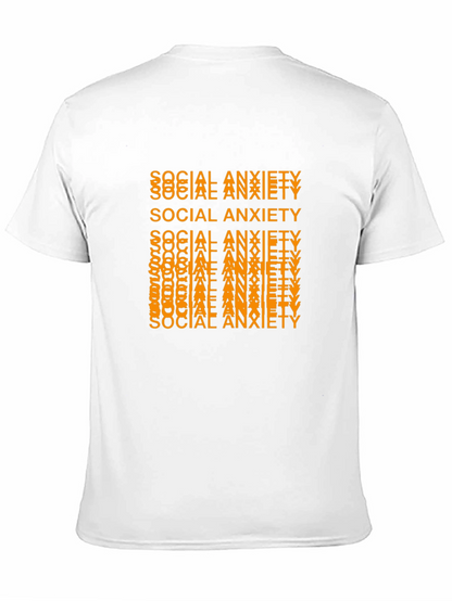 Camiseta Negra con Diseño Social Anxiety