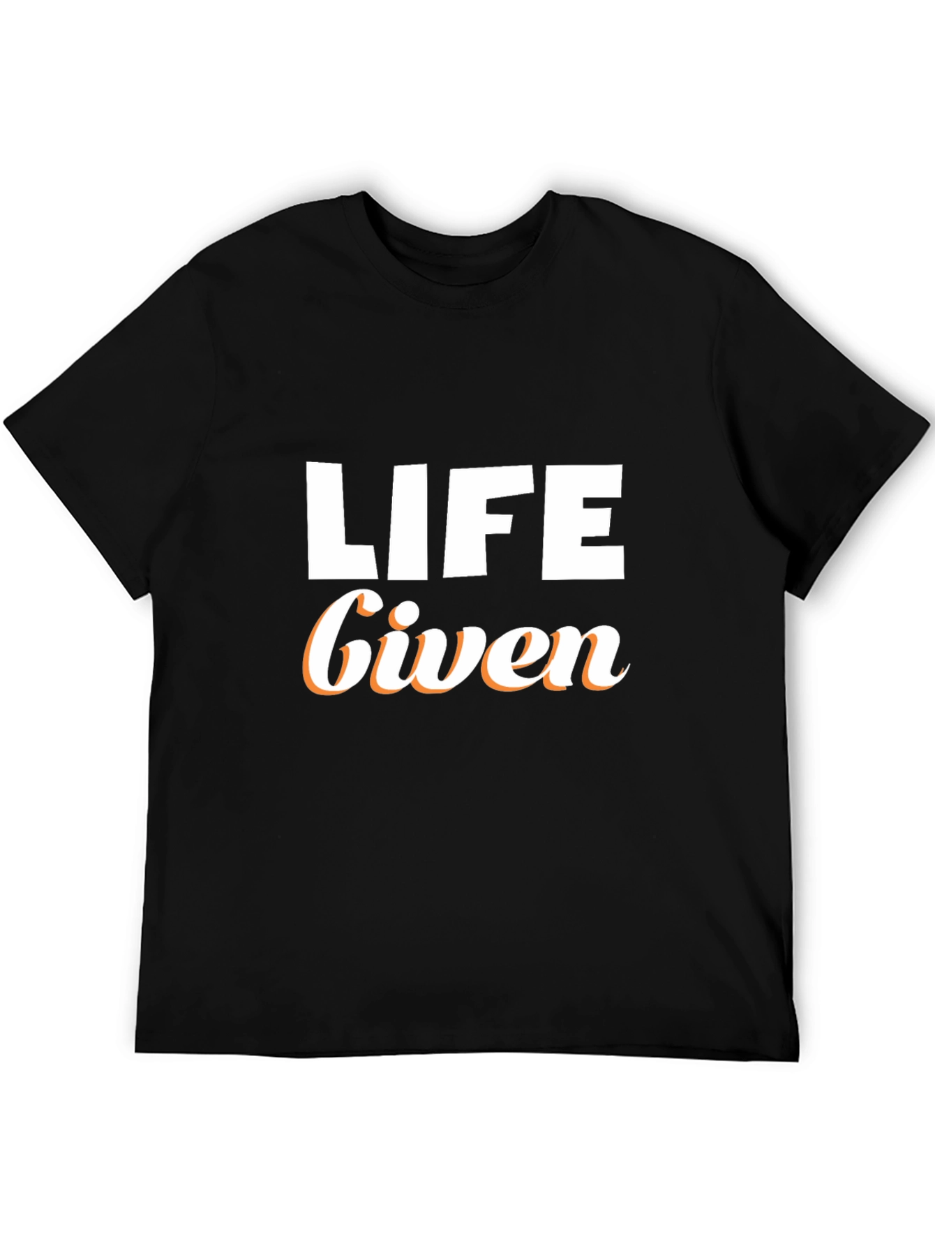 Camiseta Negra Life Given para Hombre