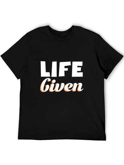 Camiseta Negra Life Given para Hombre