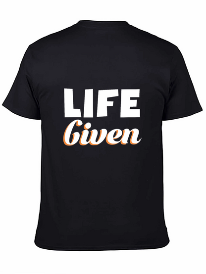Camiseta Negra Life Given para Hombre