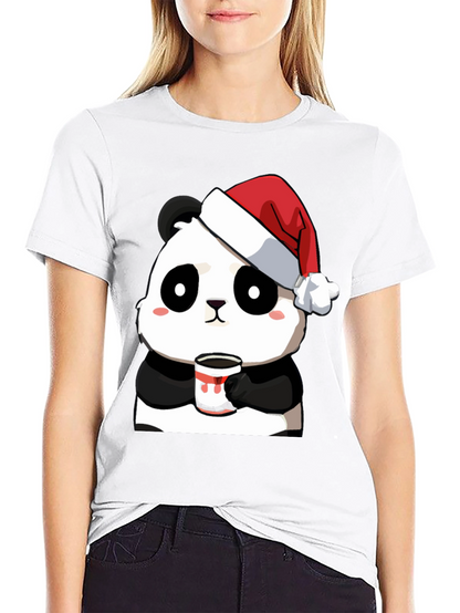 Camiseta Panda Navideño con Taza - Diseño Único