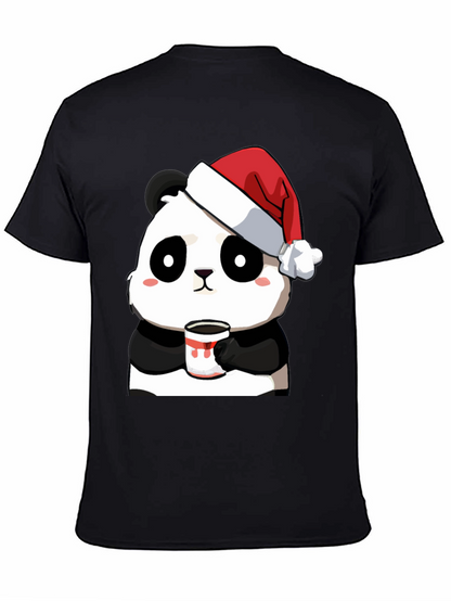 Camiseta Panda Navideño con Taza - Diseño Único