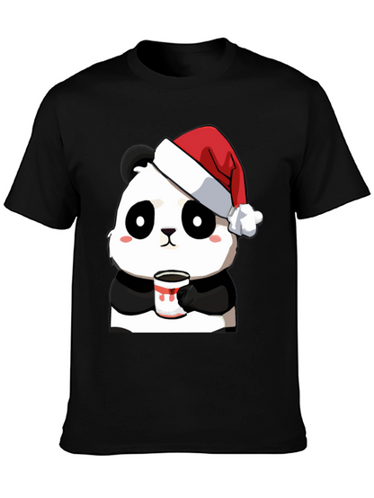Camiseta Panda Navideño con Taza - Diseño Único