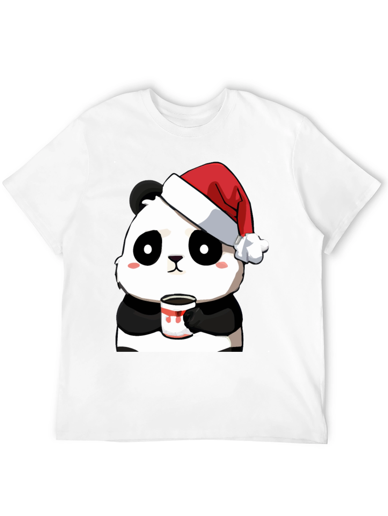 Camiseta Panda Navideño con Taza - Diseño Único