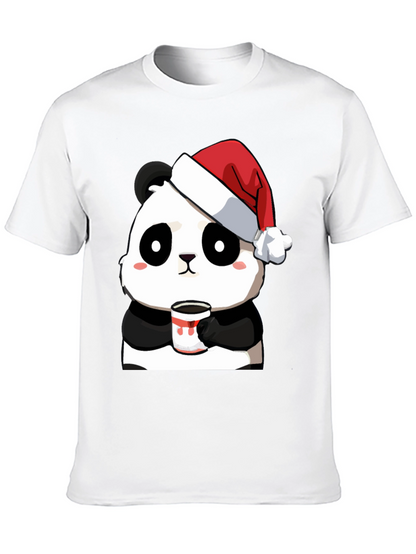 Camiseta Panda Navideño con Taza - Diseño Único