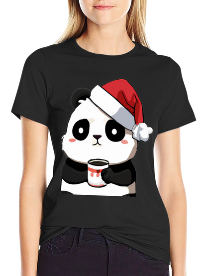 Camiseta Panda Navideño con Taza - Diseño Único