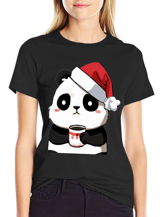 Camiseta Panda Navideño con Taza - Diseño Único
