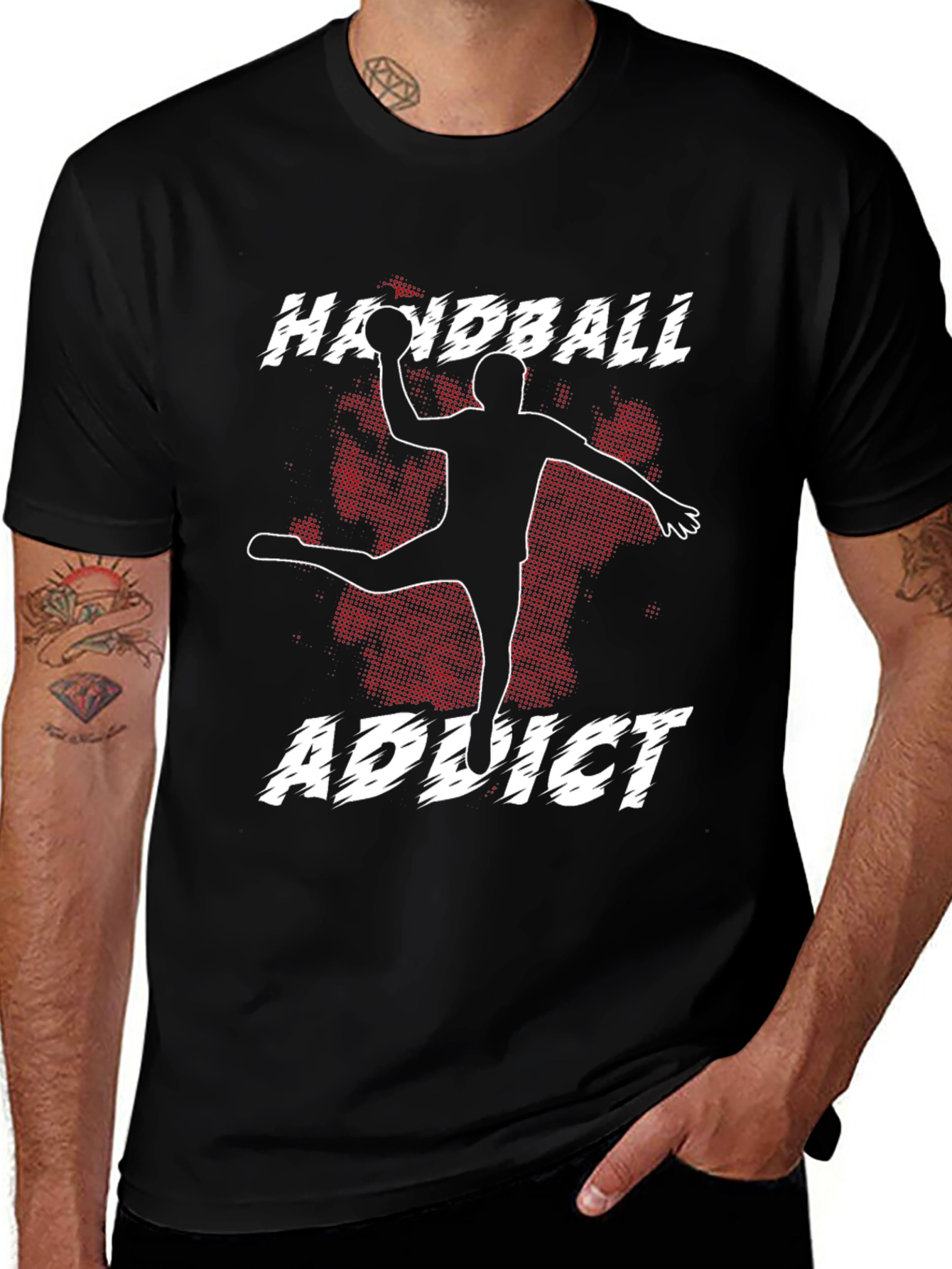 Camiseta Negra Handball Addict para Hombre