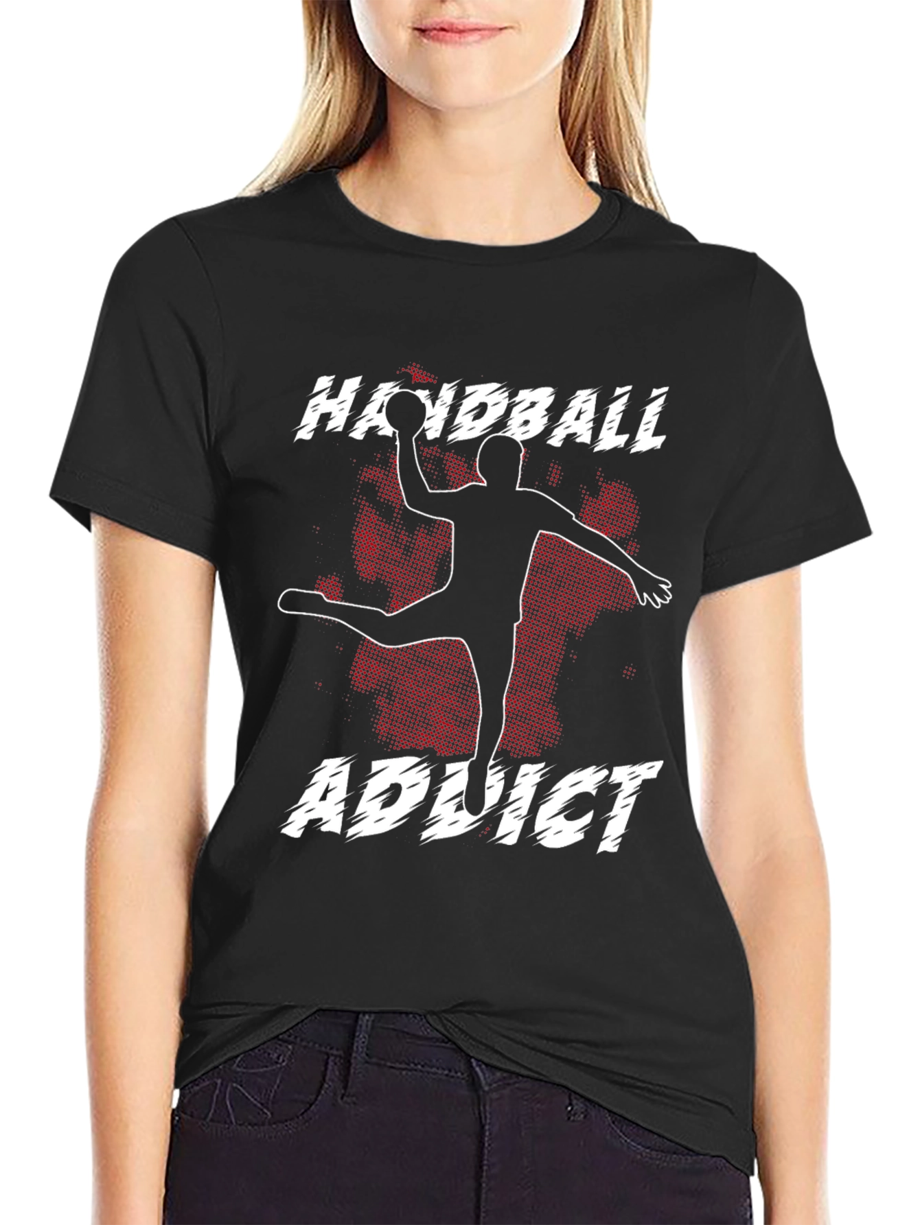 Camiseta Negra Handball Addict para Hombre