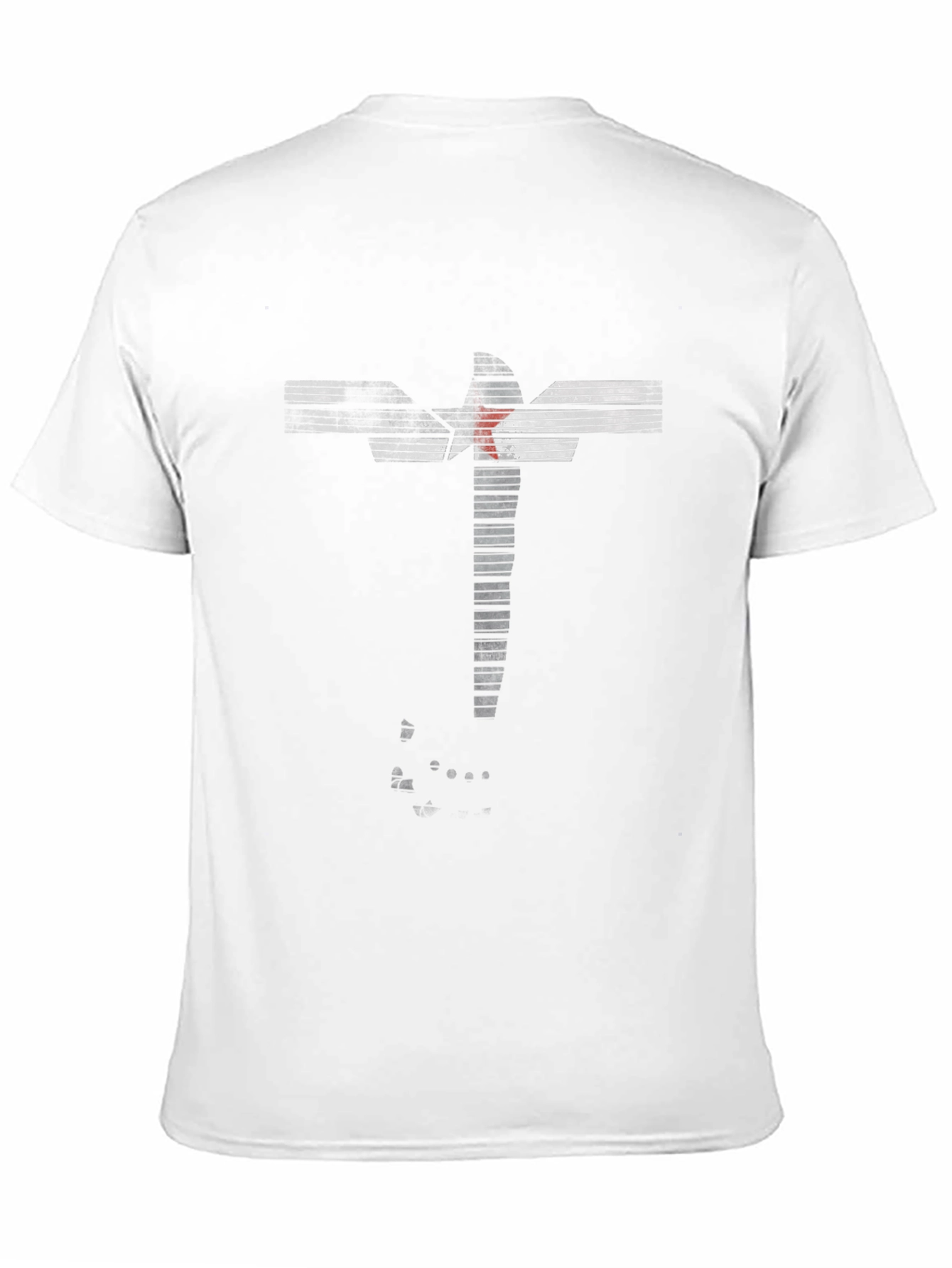 Camiseta Negra Diseño Abstracto Estrella Roja