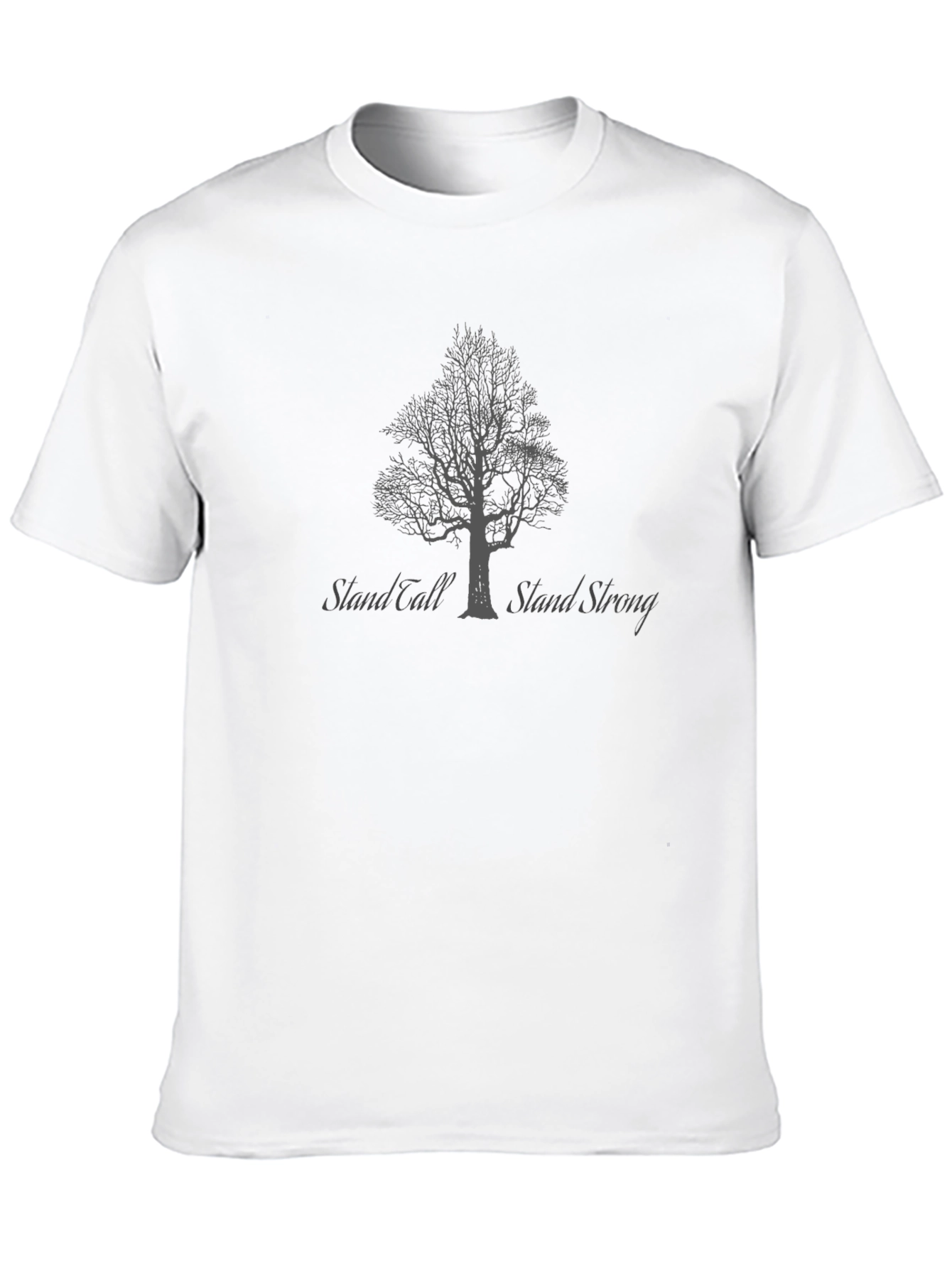Camiseta Negra Árbol Stand Tall Stand Strong