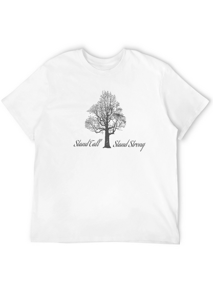Camiseta Negra Árbol Stand Tall Stand Strong