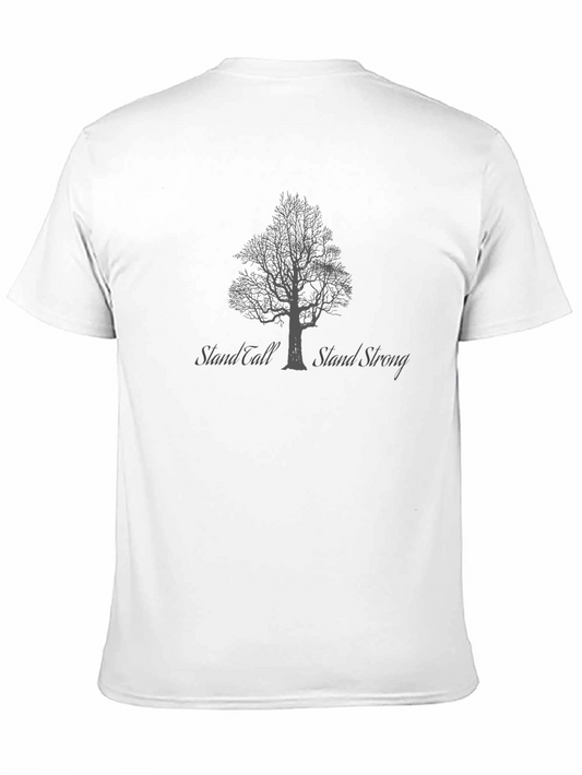 Camiseta Negra Árbol Stand Tall Stand Strong