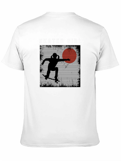 Camiseta Negra Skater Girl Estilo Retro