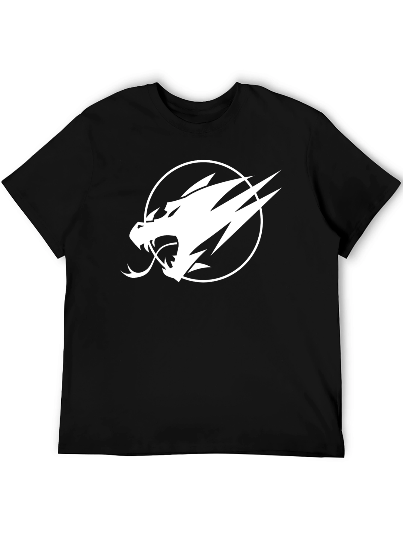 Camiseta Negra Dragón Blanco Audaz