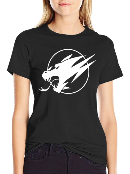Camiseta Negra Dragón Blanco Audaz