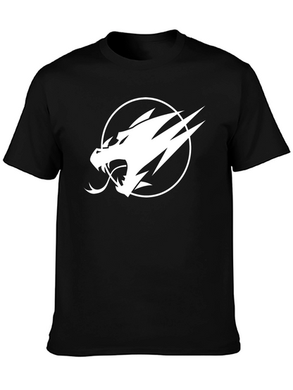 Camiseta Negra Dragón Blanco Audaz