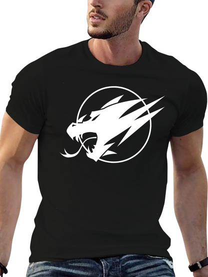 Camiseta Negra Dragón Blanco Audaz