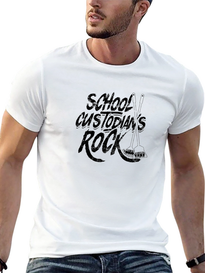 Camiseta Negra: School Custodians Rock