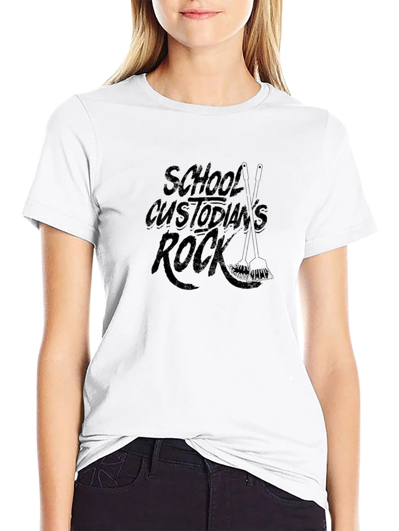 Camiseta Negra: School Custodians Rock