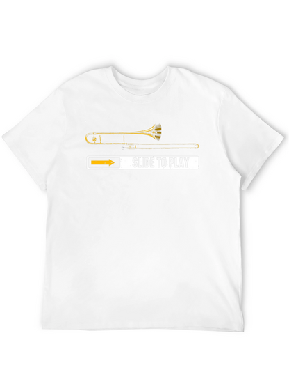 Camiseta Negra Trombonista: ¡Desliza para Tocar!