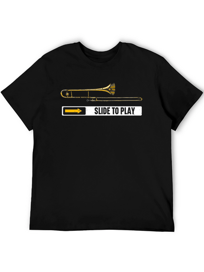 Camiseta Negra Trombonista: ¡Desliza para Tocar!