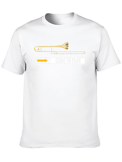 Camiseta Negra Trombonista: ¡Desliza para Tocar!