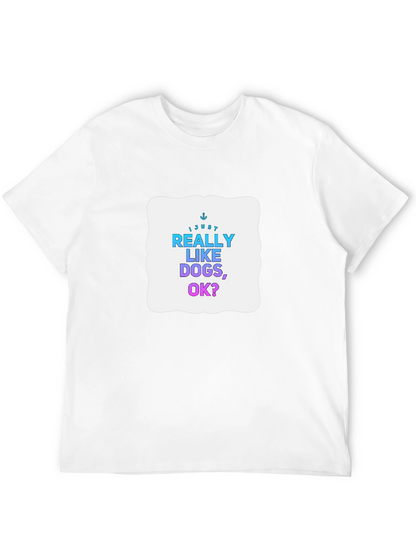 Camiseta Negra: Me Gustan Mucho los Perros ¿Ok?