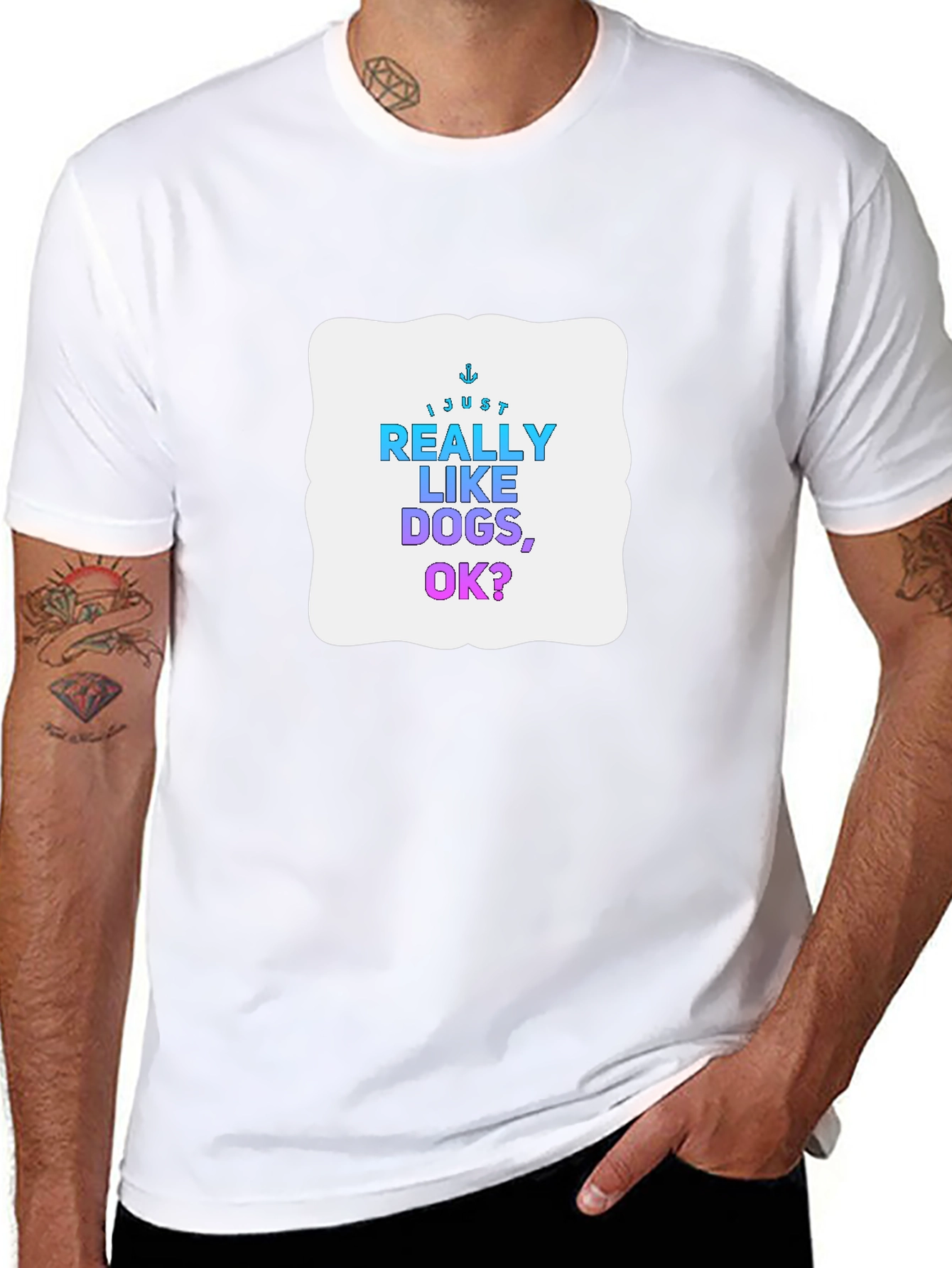 Camiseta Negra: Me Gustan Mucho los Perros ¿Ok?